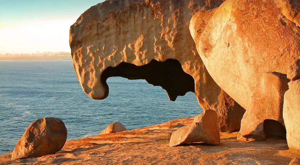 Remarkable Rocks, a unique geological formation, on Kangaroo Island in South Australia.