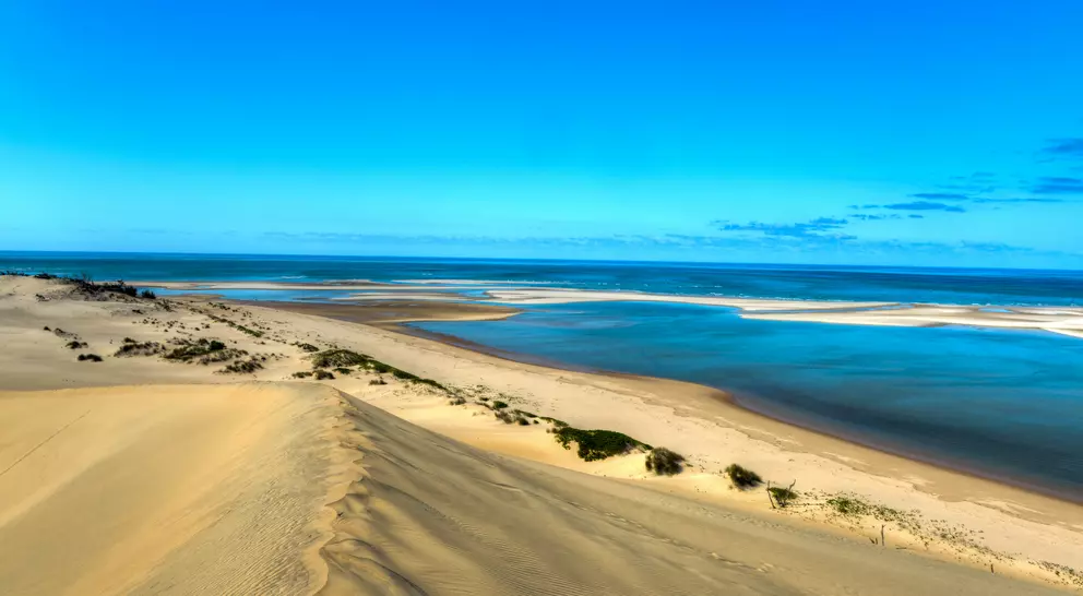 Sand dunes of Bazaruto Island, Mozambique.