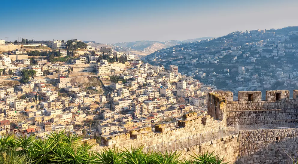 Jerusalem skyline at sunset, Israel