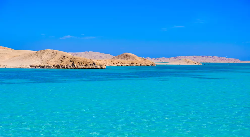 Orange Bay Beach with crystal clear azure water and white beach