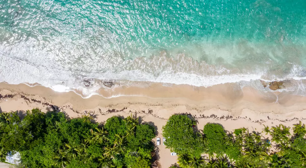 Aerial view of Manuel Antonio national park in Costa Rica