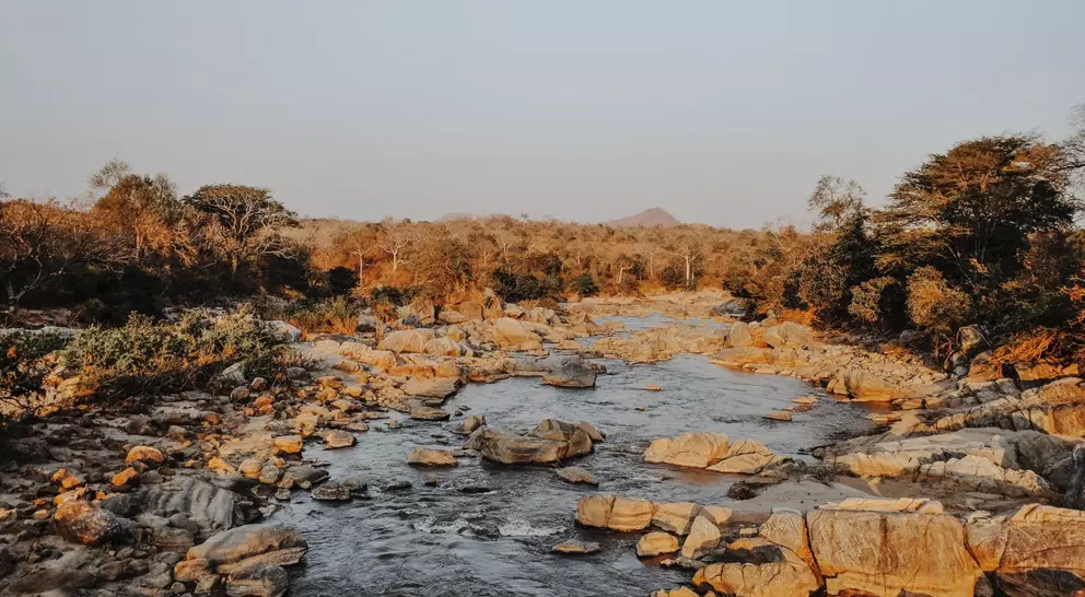 Mkulumadzi river in Majete Wildlife Reserve