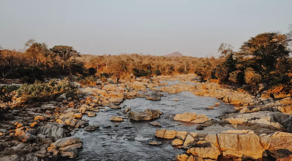 Mkulumadzi river in Majete Wildlife Reserve