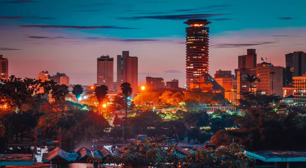 View of Nairobi City from Uhuru park