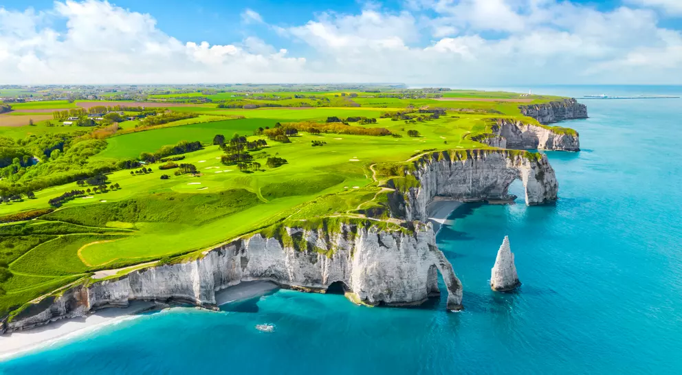 Picturesque panoramic landscape on the cliffs