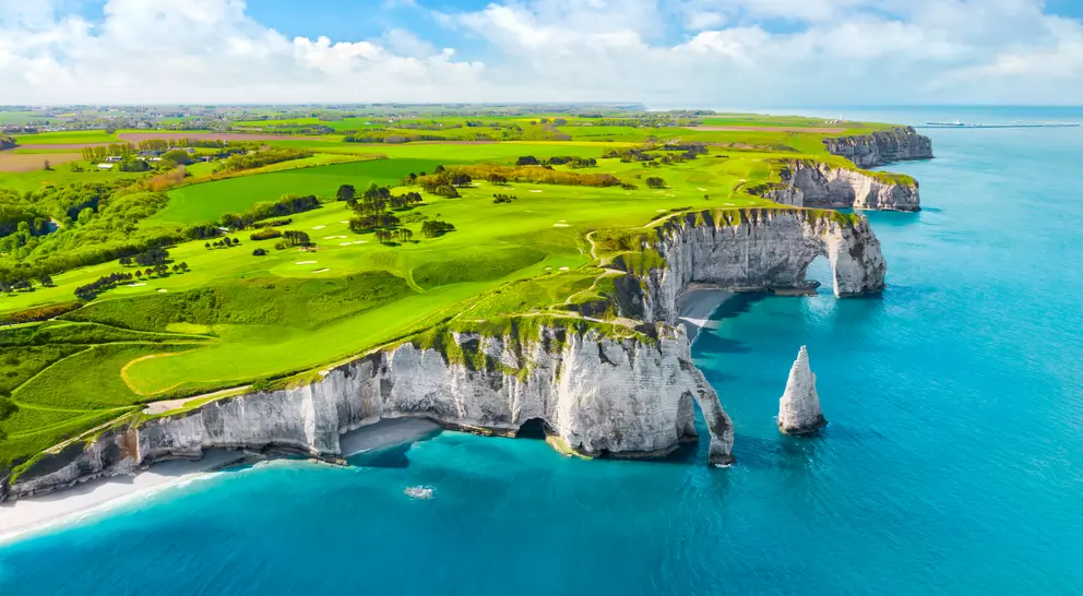 Picturesque panoramic landscape on the cliffs