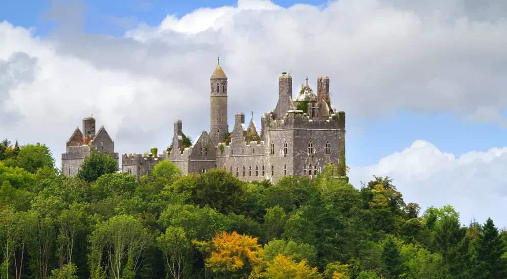 Dromore castle on the hill