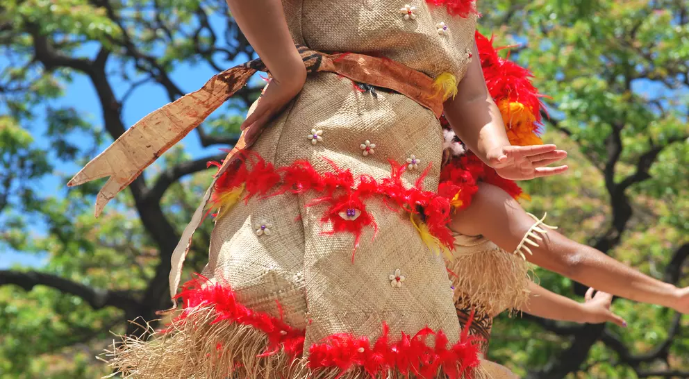 Details of a Polynesian costume