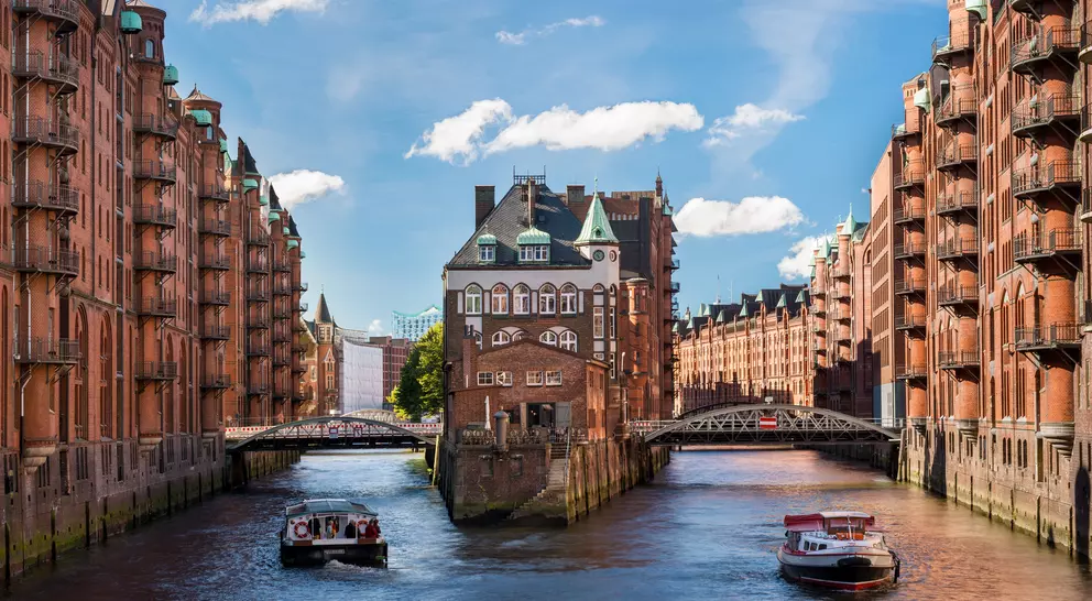 Hamburg landmark moated castle