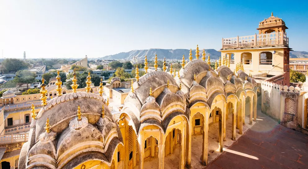View from the roof of Hawa Mahal or The Palace of the Winds View, built-in 1799