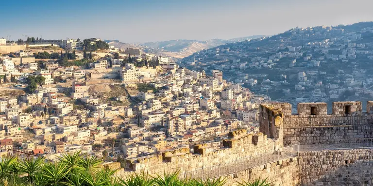 Jerusalem skyline at sunset, Israel