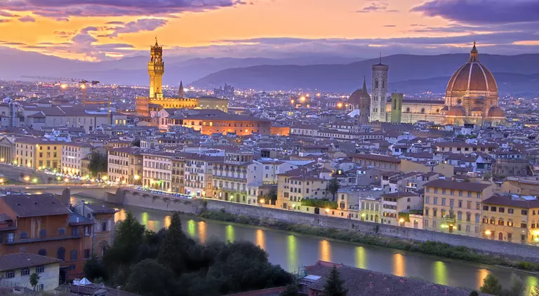 Sunset in Florence Italy