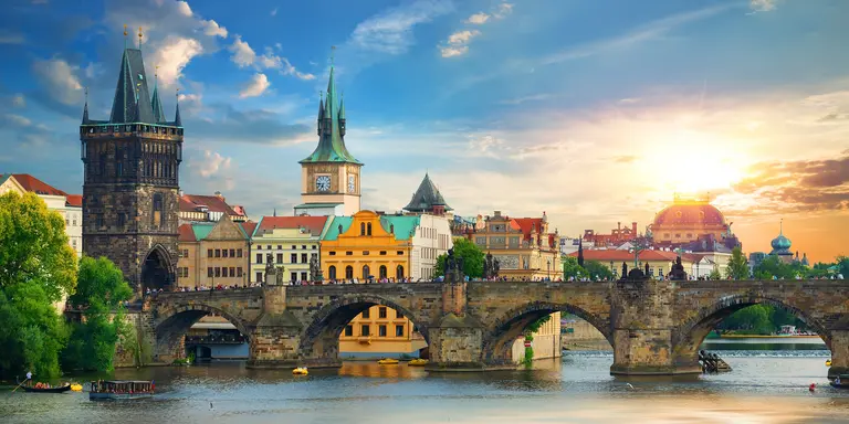 The Charles Bridge in Prague on a summer day