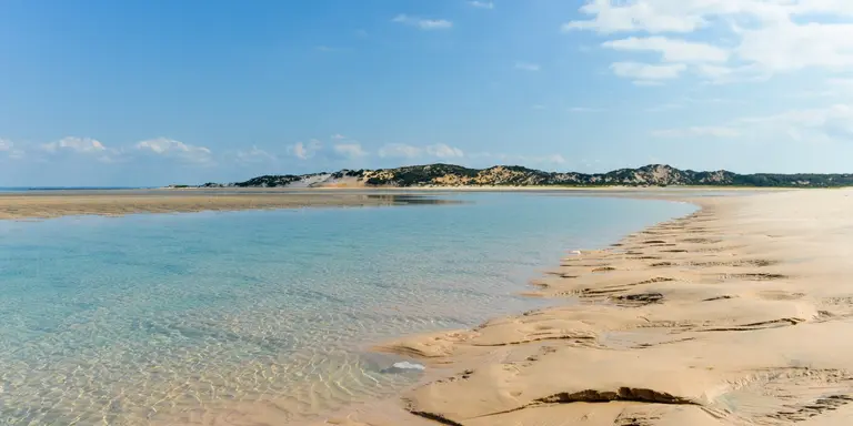 Water meets sand at the Bazaruto Archipelago