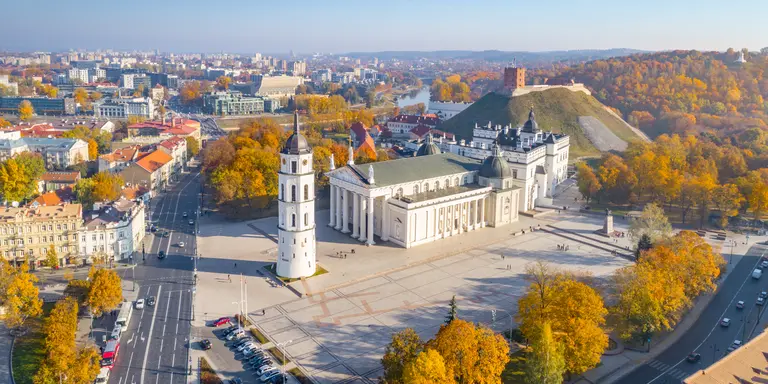 The Cathedral Square, main square of the Vilnius Old Town