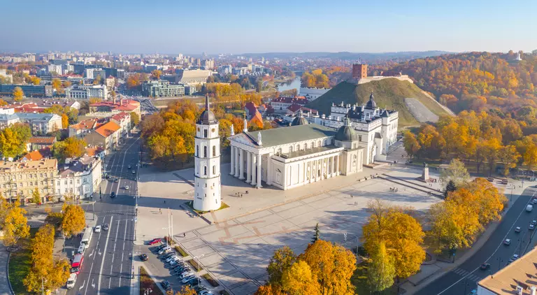 The Cathedral Square, main square of the Vilnius Old Town