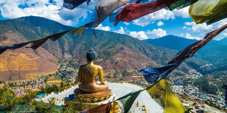 Great Buddha Dordenma is a gigantic Shakyamuni Buddha statue in the mountains of Bhutan, near Thimphu, the capital