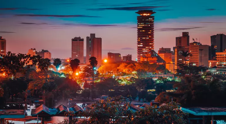 View of Nairobi City from Uhuru park