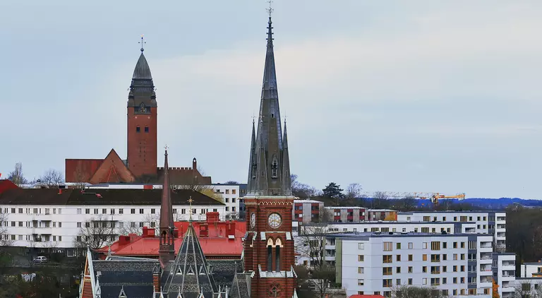 Aerial panorama of the Haga Osccar Frederik Church