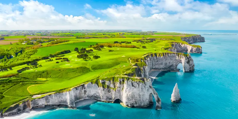 Picturesque panoramic landscape on the cliffs