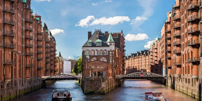 Hamburg landmark moated castle
