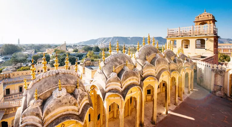 View from the roof of Hawa Mahal or The Palace of the Winds View, built-in 1799