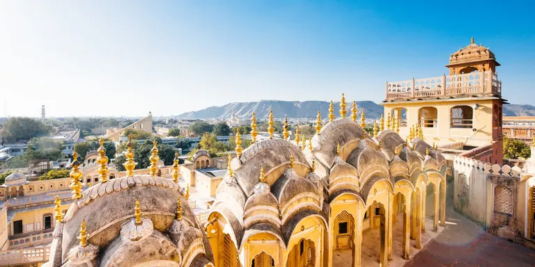 View from the roof of Hawa Mahal or The Palace of the Winds View, built-in 1799