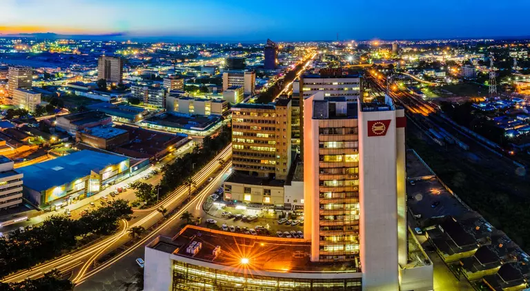 Skyline photo of the city