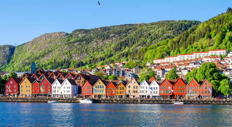 Cityscape view of Bergen