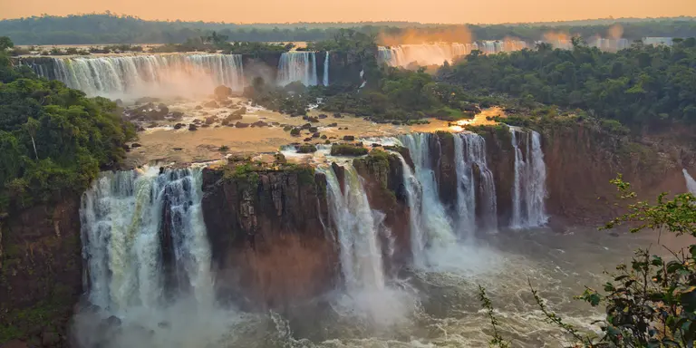 Aerial view of the international water falls
