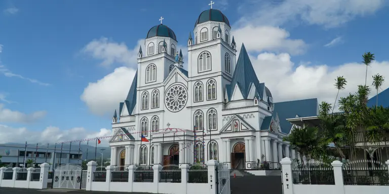 Majestic Immaculate Conception Cathedral in Apia, the capital of Samoa