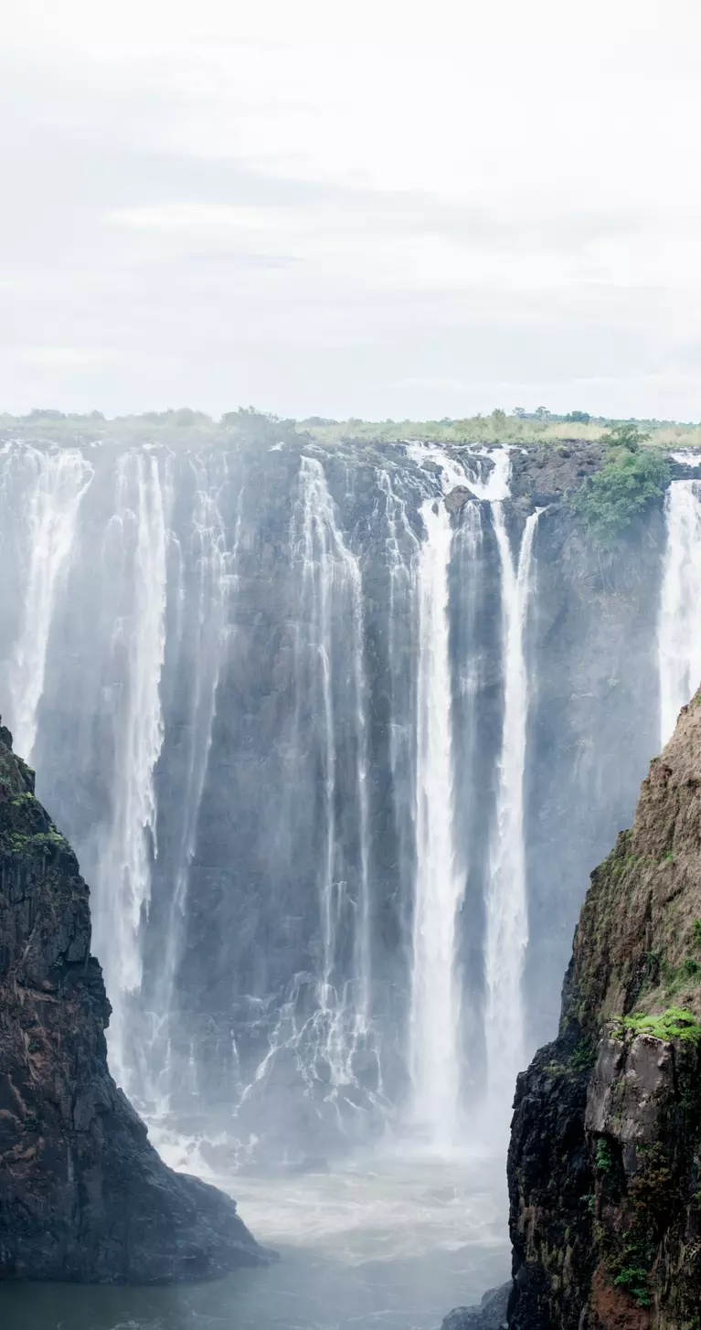 Victoria Falls, the smoke that thunders or Mosi-oa-Tunya.