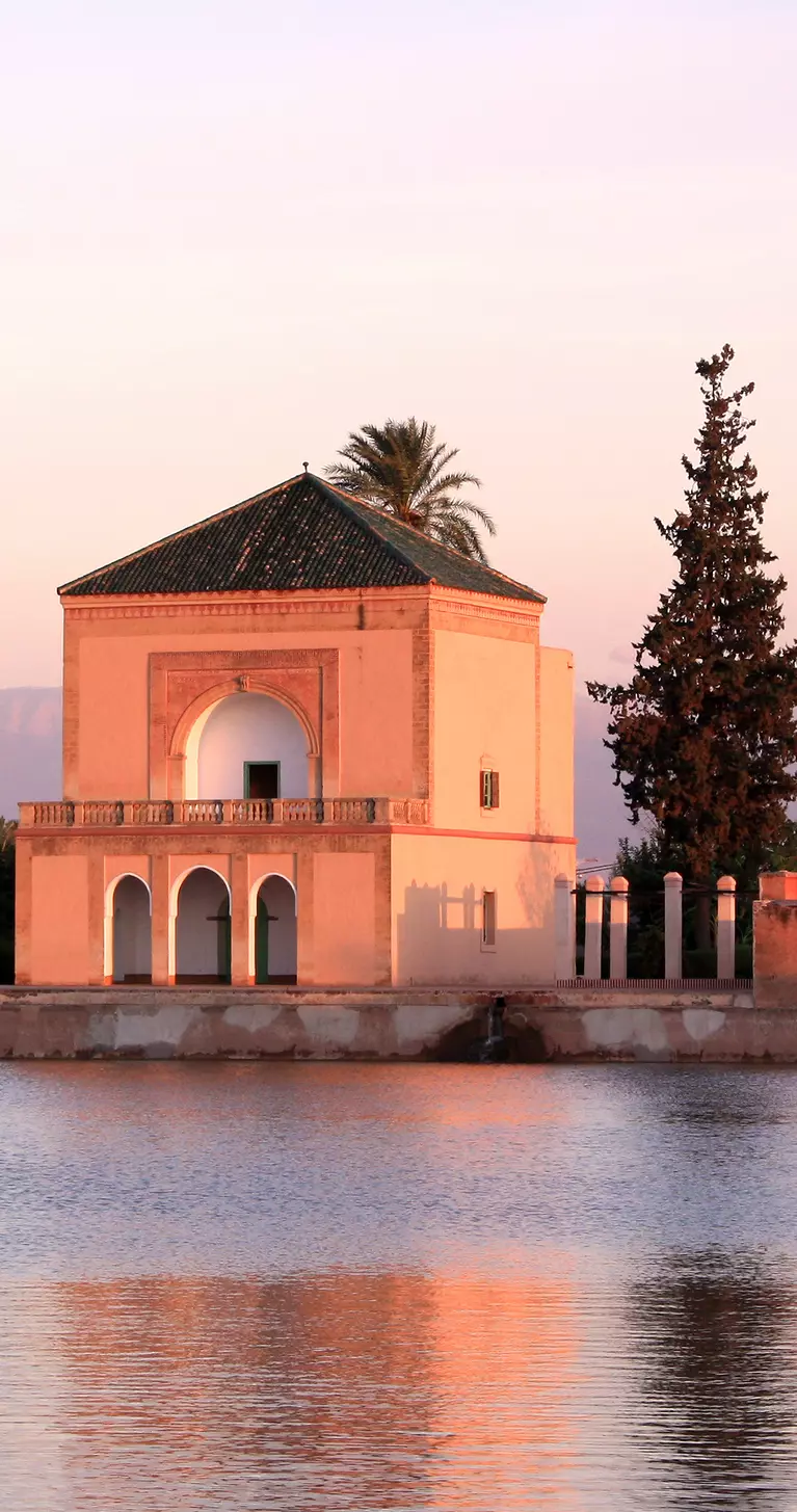 Famous pavilion by a pool