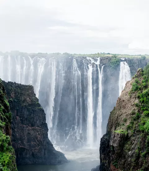 Victoria Falls, the smoke that thunders or Mosi-oa-Tunya.