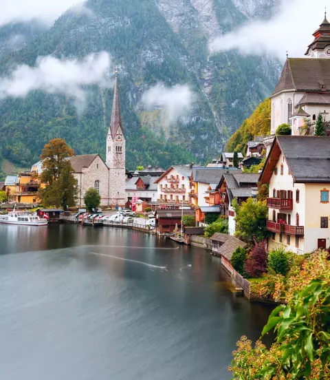 Famous little village of Hallstatt in the Austrian Alps
