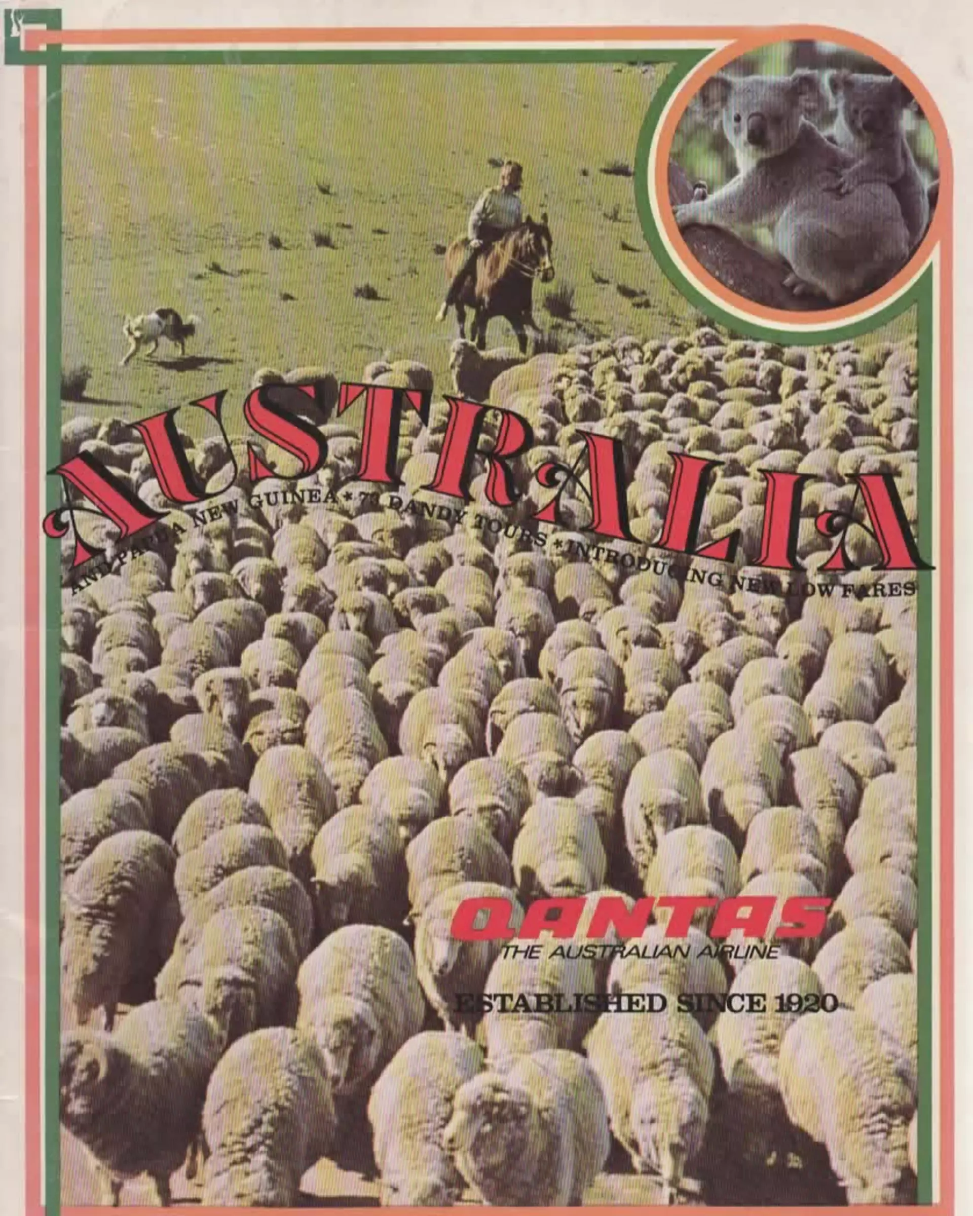 The cover of the original Qantas airlines Australia book from 1979.