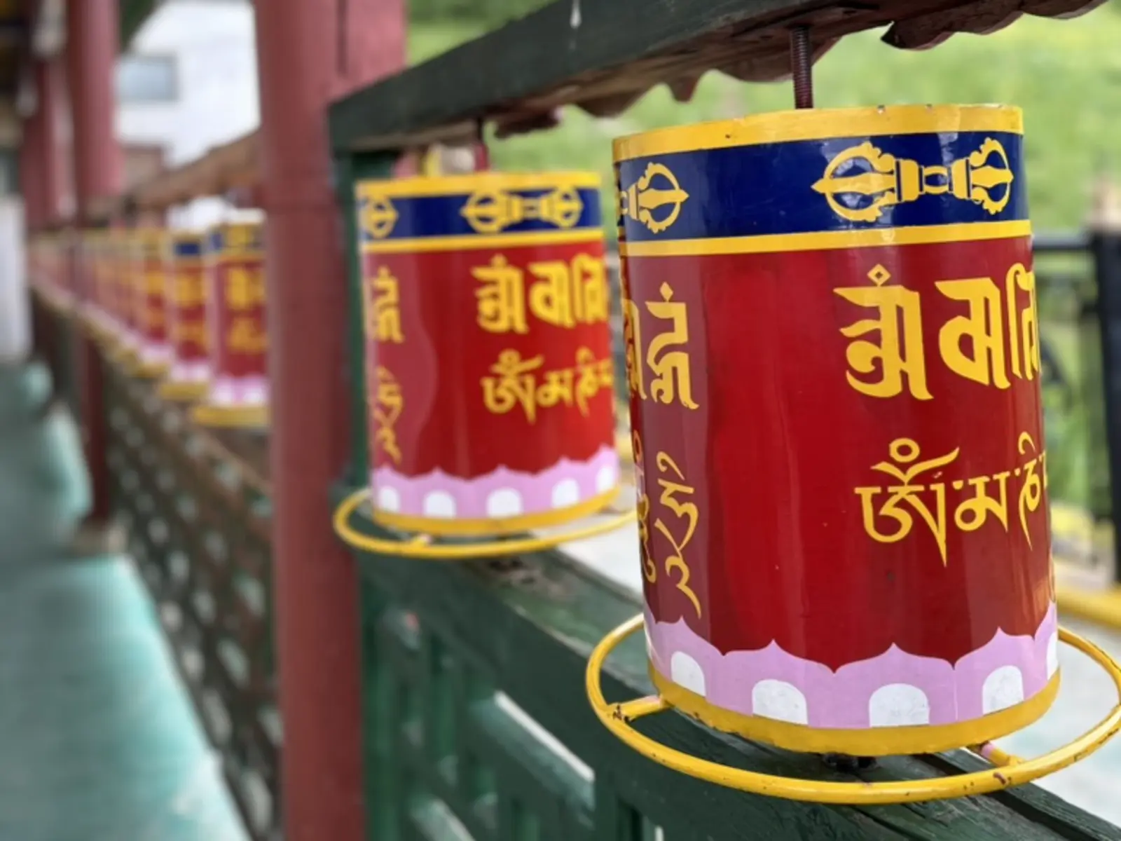 Buddhist prayer wheels in Mongolia