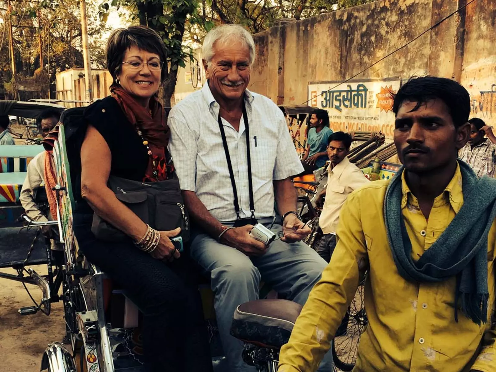Bruce and Claire in Varanasi India