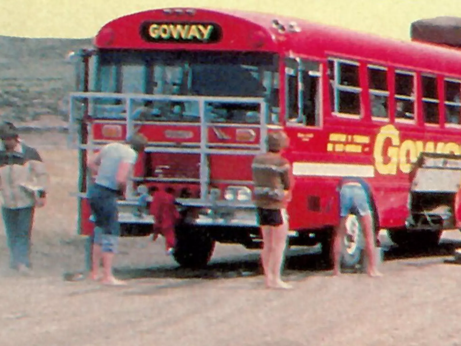 The Goway bus after a successful river crossing.