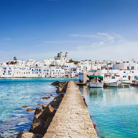 Wander the walkways of Paros