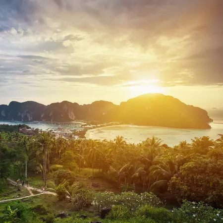 Phi Phi Don island from the mountain