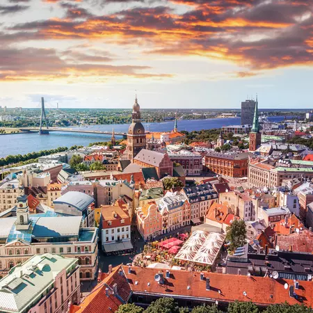 Panorama view from Riga cathedral