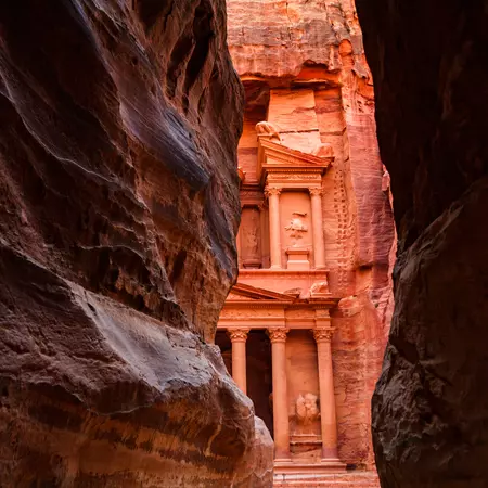 Take a glimpse at Petra's treasury