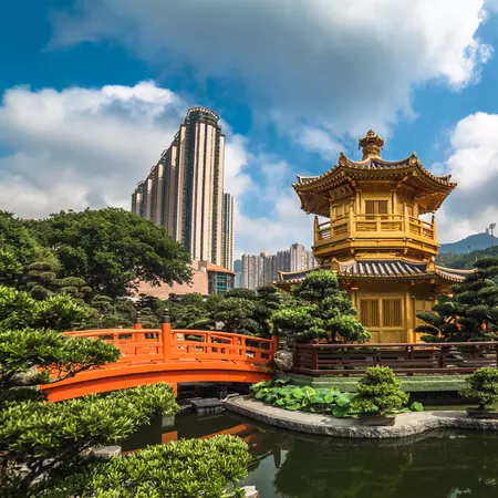 Make a stop at the Nan Lian Garden's Golden Pavilion