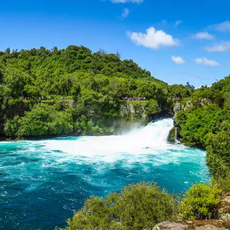Hike to the breathtaking Huka Falls
