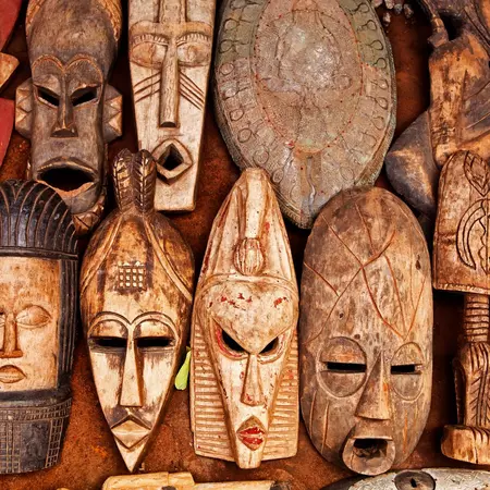 Masks at Accra market