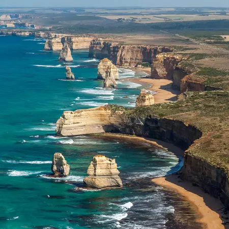 Aerial view of the Twelve Apostles, Great Ocean Road, Victoria, Australia