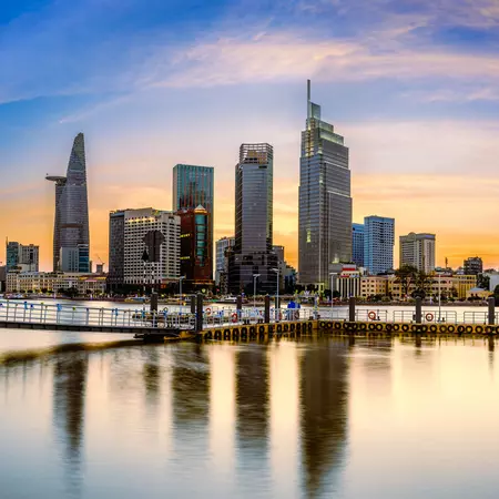 Saigon River in Ho Chi Minh City, Vietnam