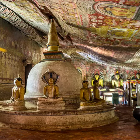 Dambulla Cave Temple dates to first century BC