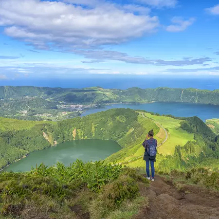 Hiker in the Azores